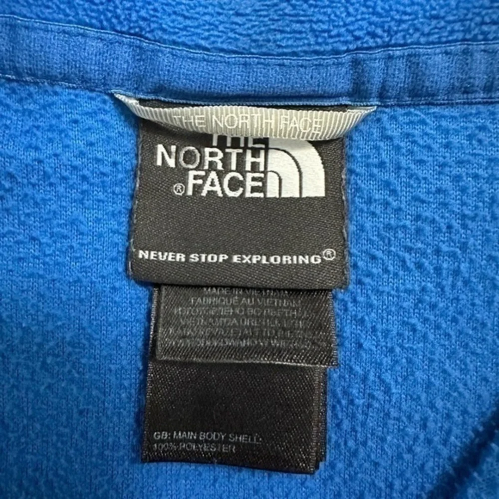 The North Face TKA 100 Fleece Quarter Zip‎ Pullover Blue Mens L